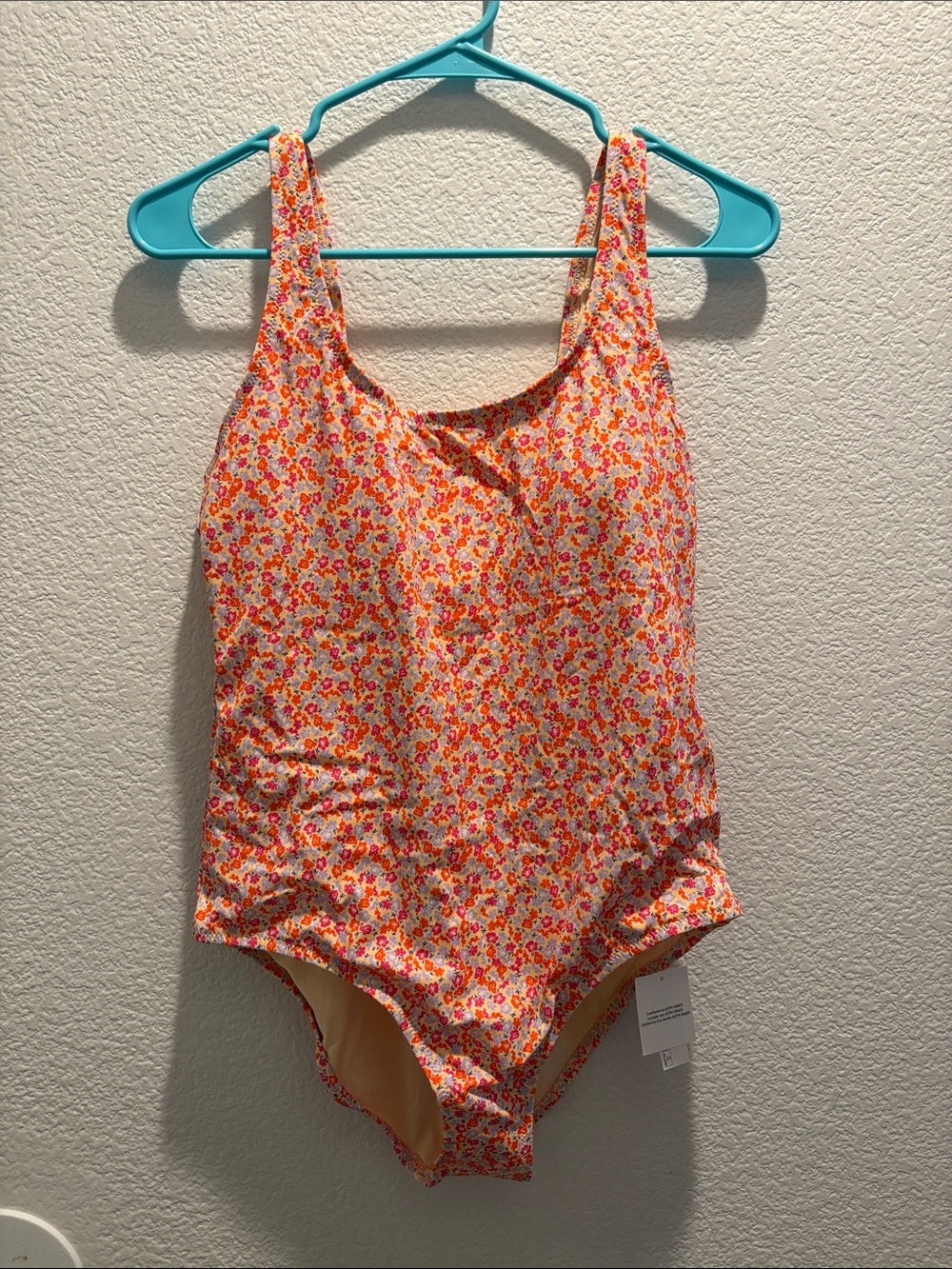 Amazon Essentials Floral One-Piece Swimsuit - Orange Pink